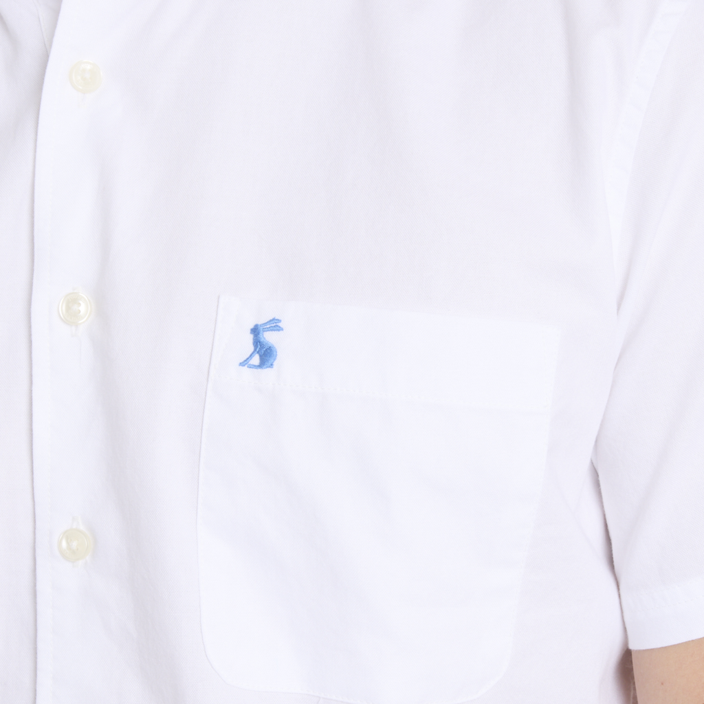 Joules Mens Oxford Short Sleeved Shirt White