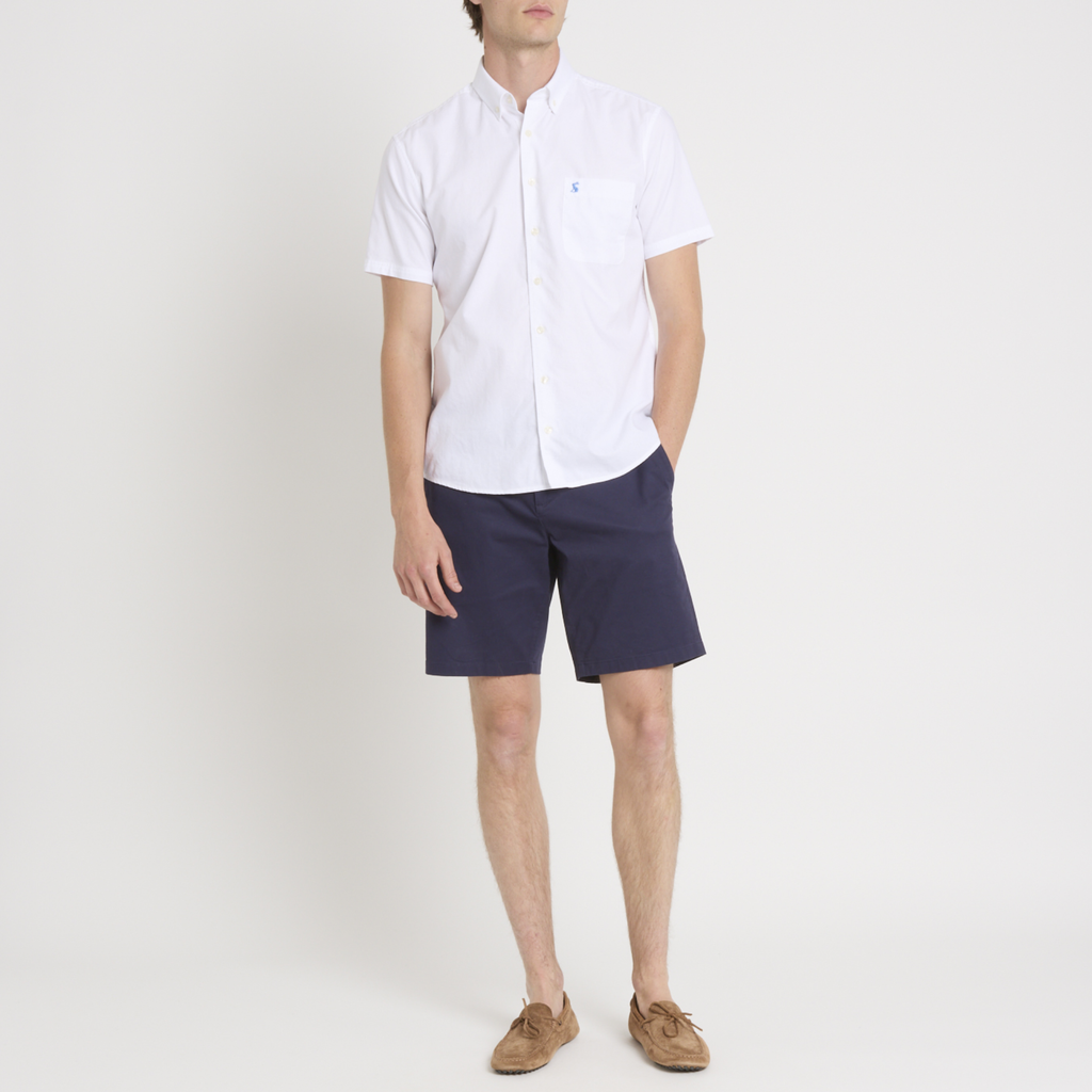 Joules Mens Oxford Short Sleeved Shirt White