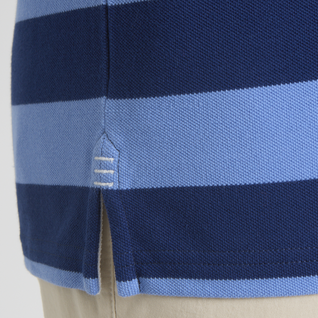 Joules Mens Woody Stripe Polo Blue Navy