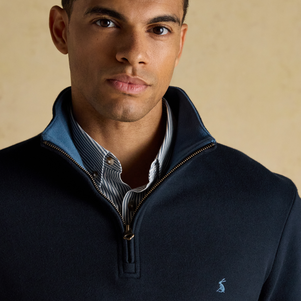 Joules Mens Alistair 1/4 Zip Navy
