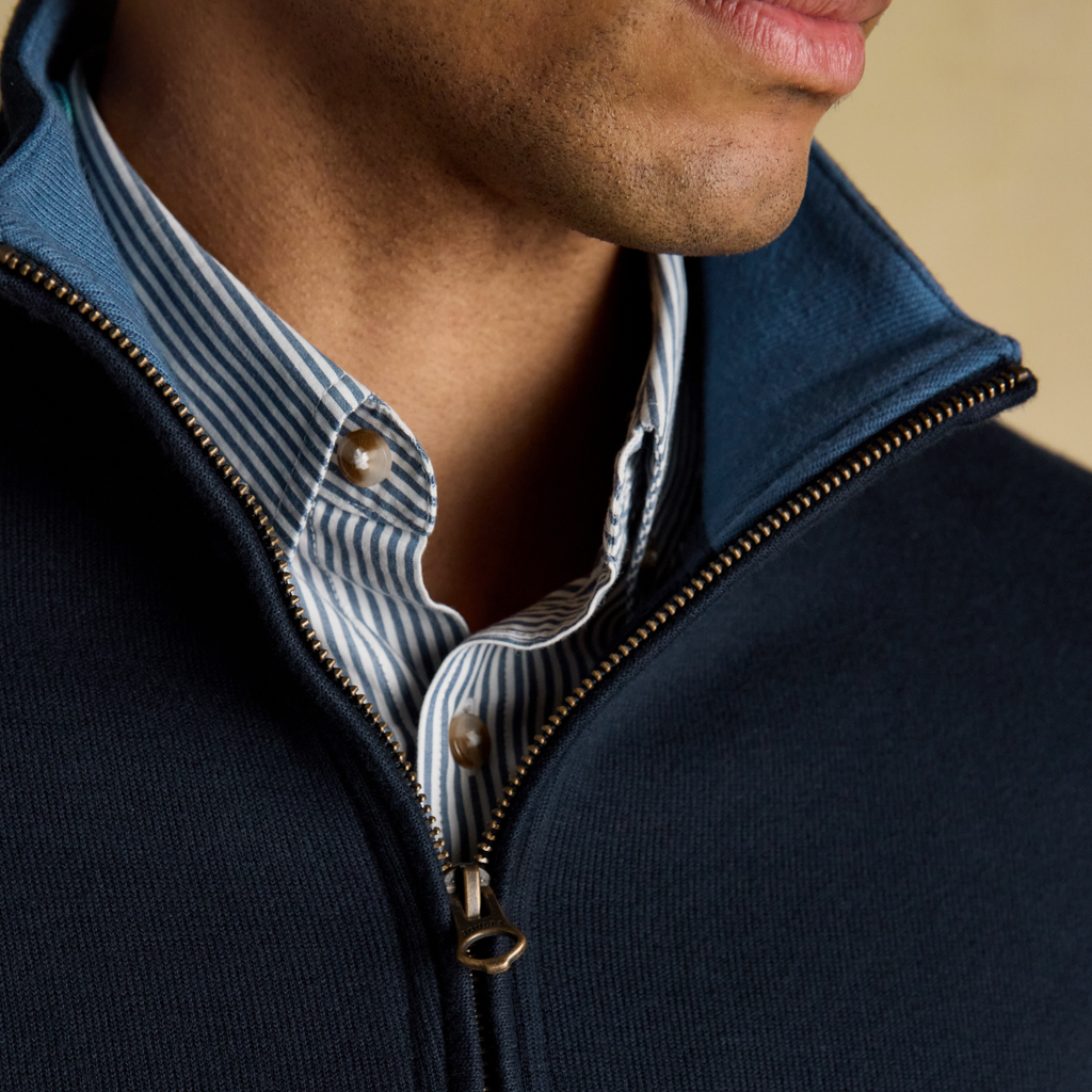 Joules Mens Alistair 1/4 Zip Navy