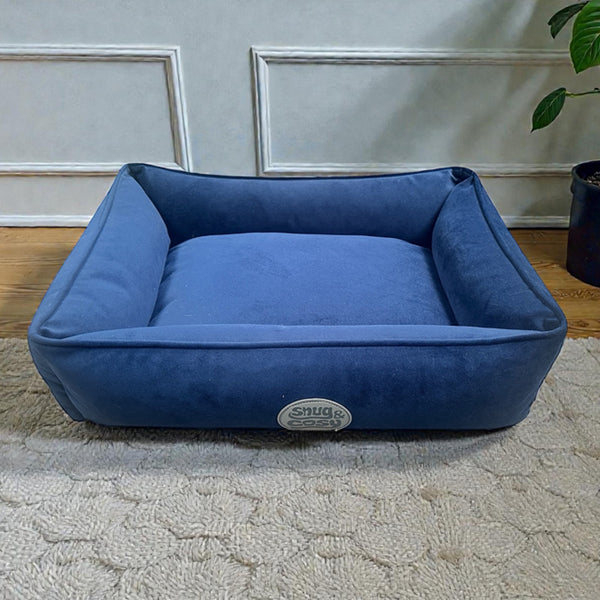 Snug and Cosy Charlie Velvet Box Bed - Navy