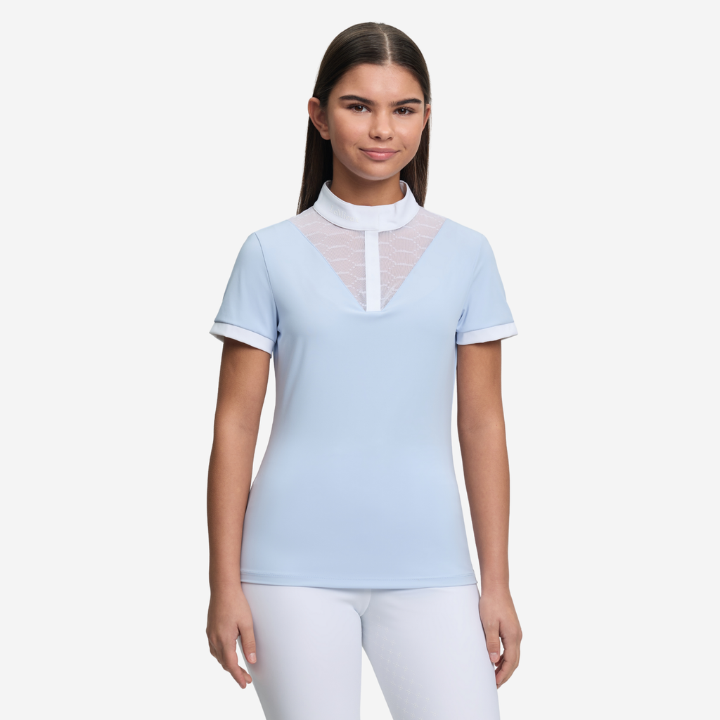 LeMieux Young Rider Eva Short Sleeve Show Shirt - Mist