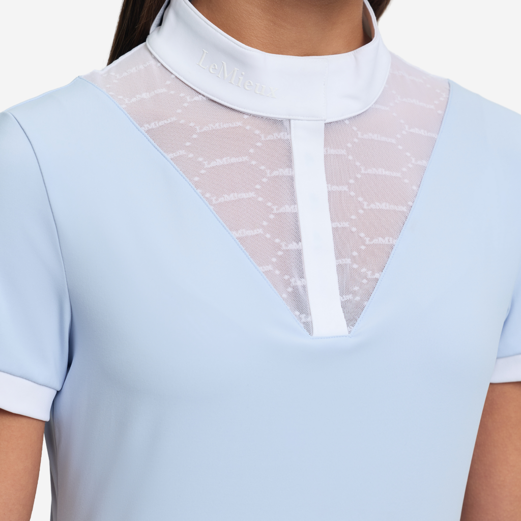 LeMieux Young Rider Eva Short Sleeve Show Shirt - Mist