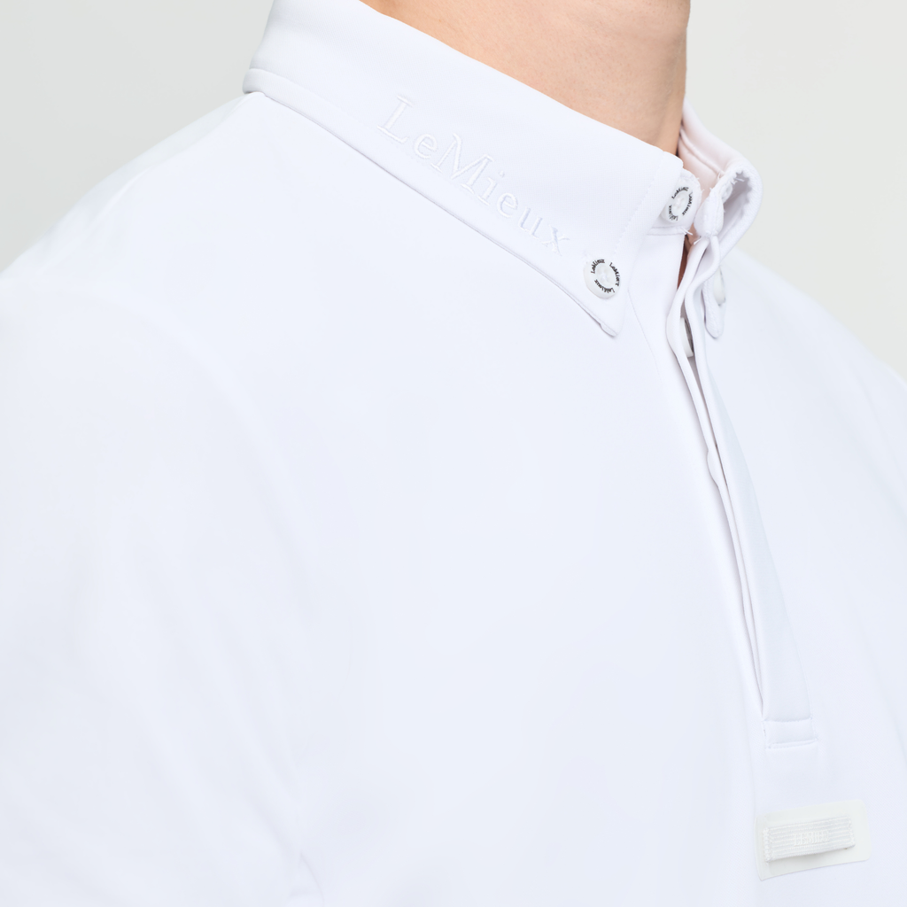LeMieux Mens Short Sleeve Show Shirt - White