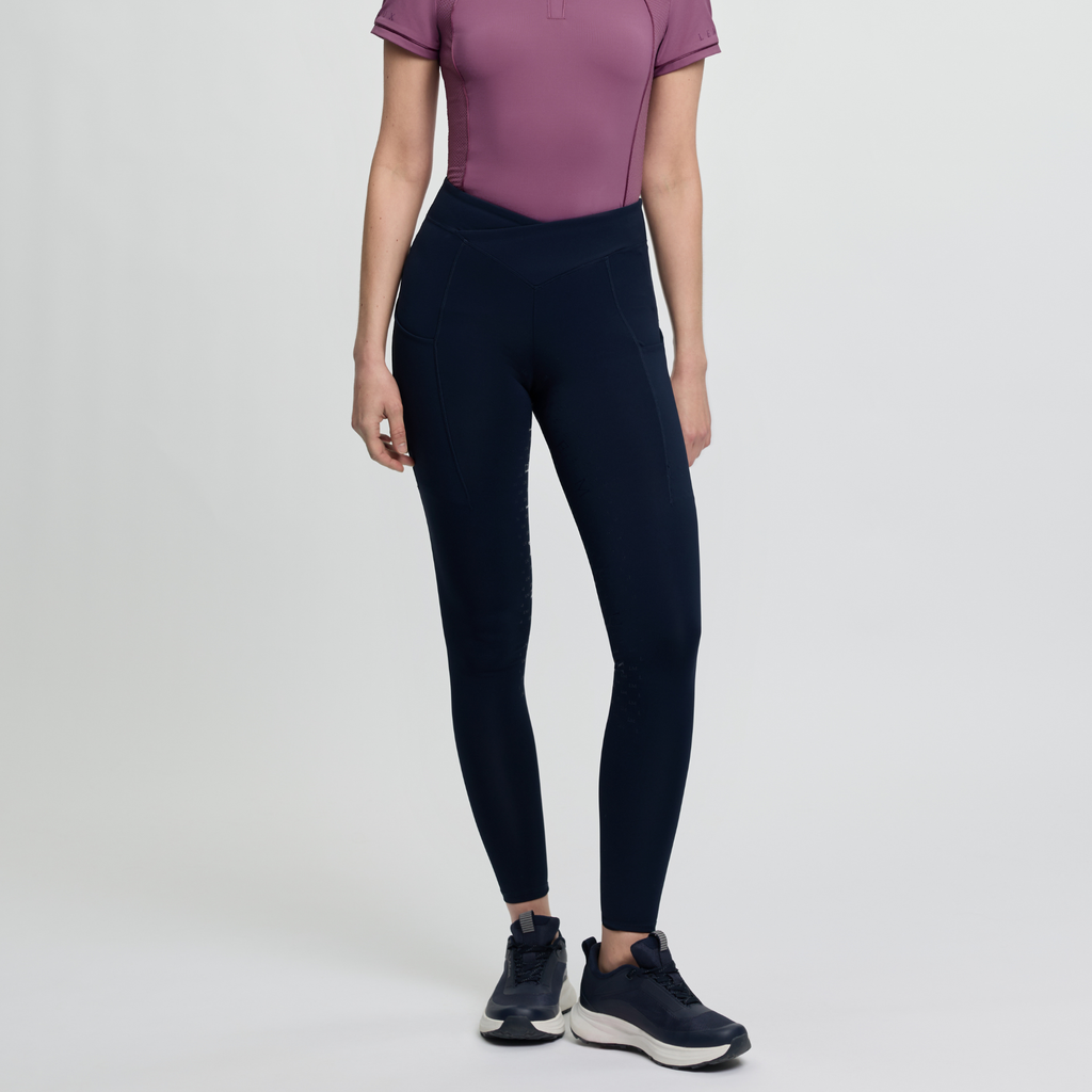 LeMieux Ladies Simone Cross Over Half Seat Pull On - Navy