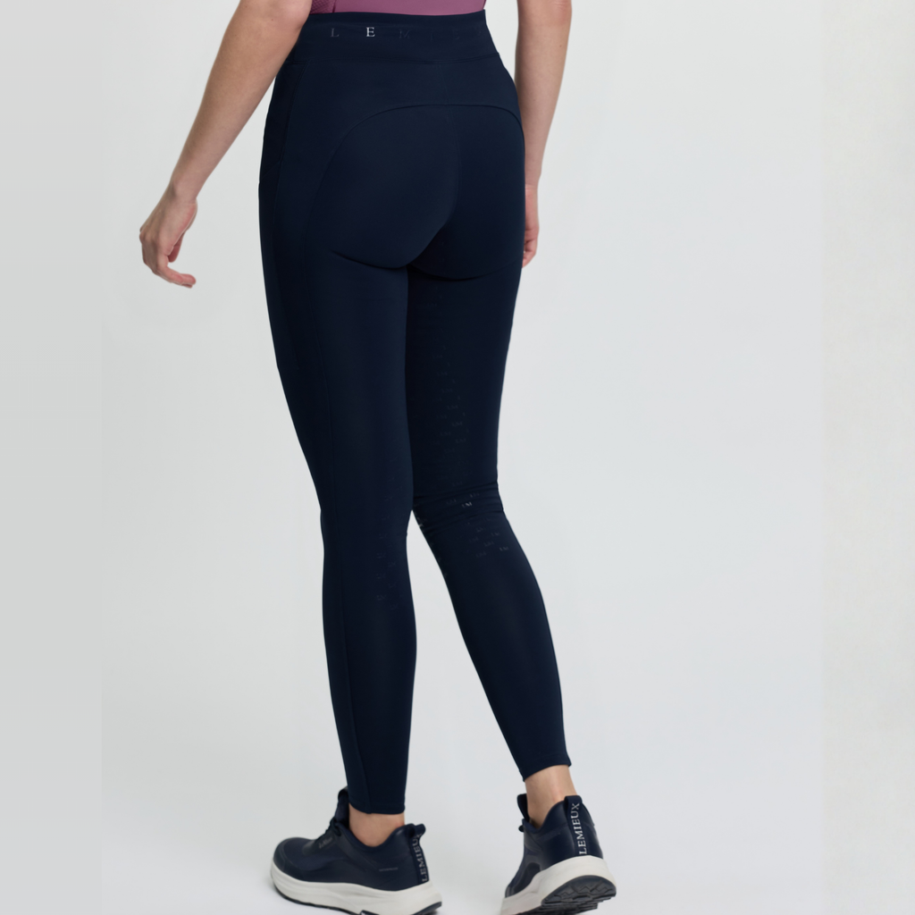 LeMieux Ladies Simone Cross Over Half Seat Pull On - Navy