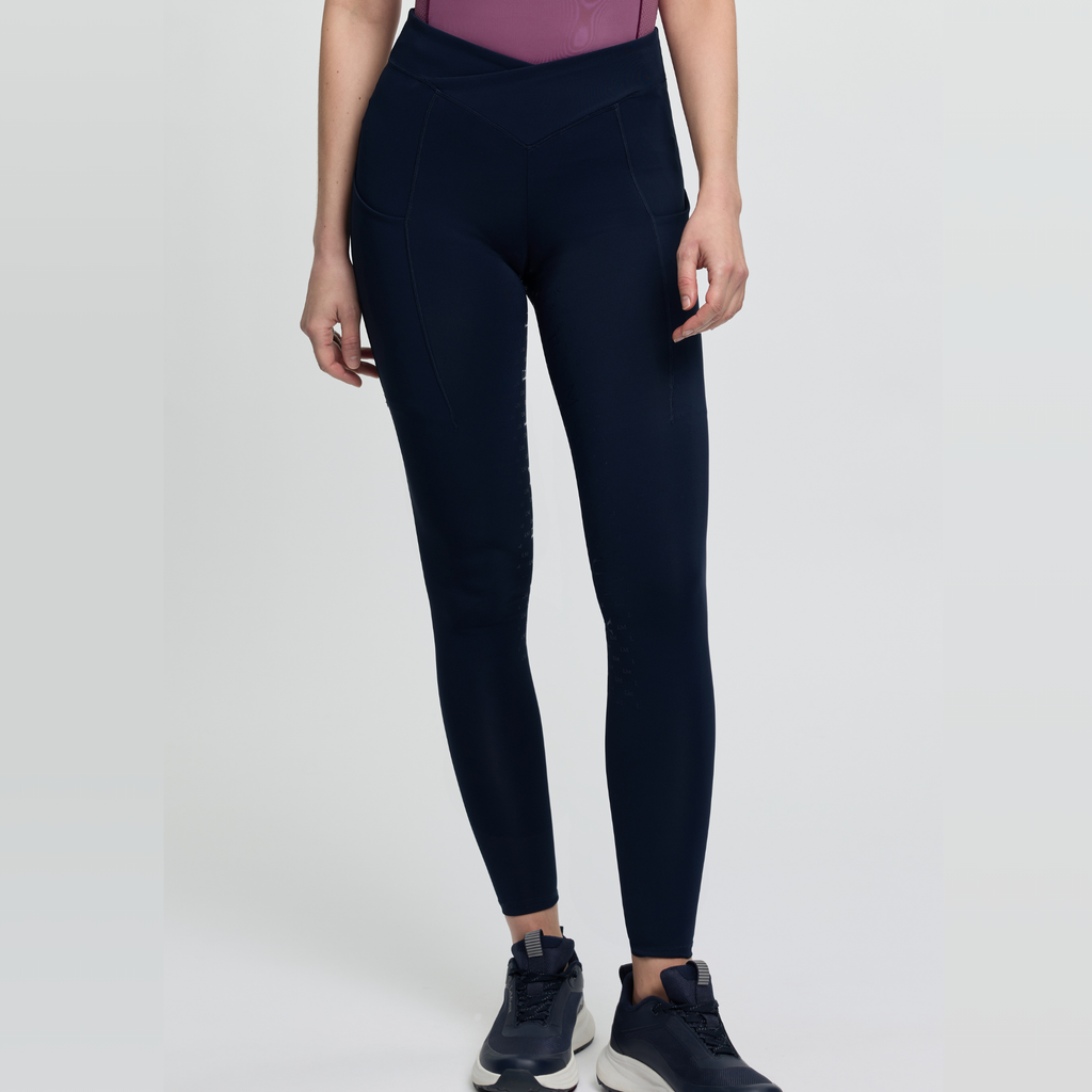 LeMieux Ladies Simone Cross Over Half Seat Pull On - Navy