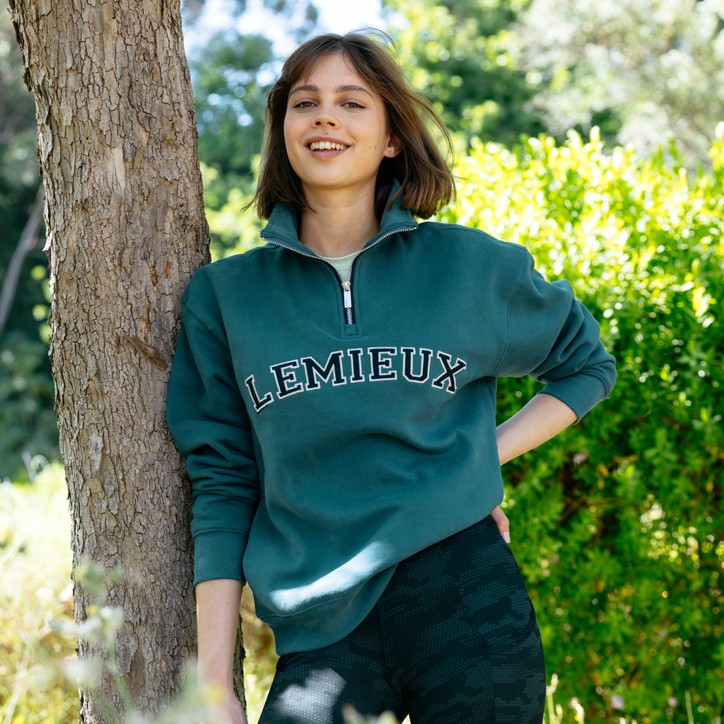 LeMieux Ladies Kelsie Quarter Neck Sweat - Jungle