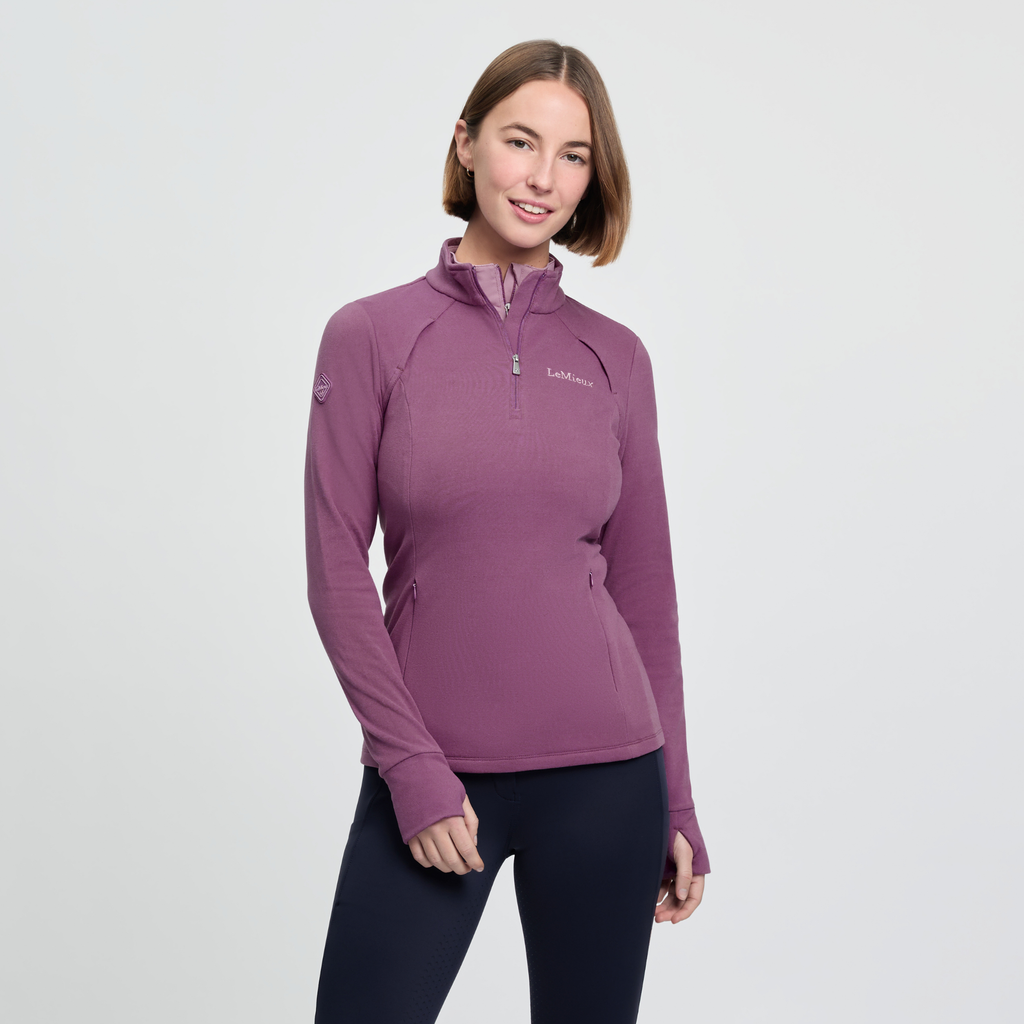LeMieux Ladies Frances Quarter Zip Fleece - Mallow
