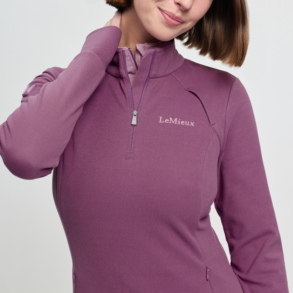 LeMieux Ladies Frances Quarter Zip Fleece - Mallow