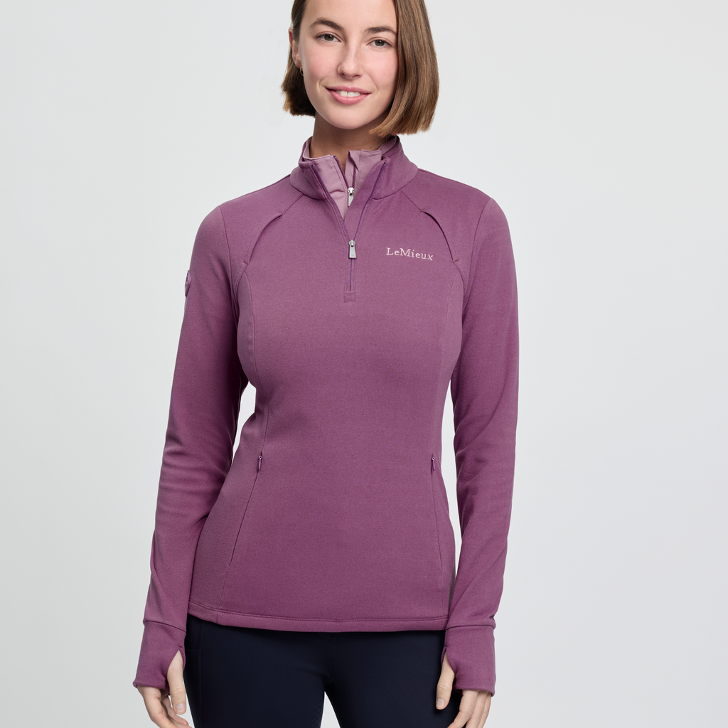 LeMieux Ladies Frances Quarter Zip Fleece - Mallow