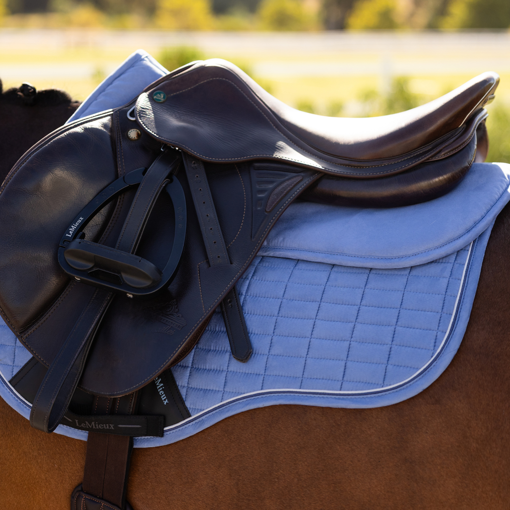 LeMieux Suede Half Pad - Powder Blue