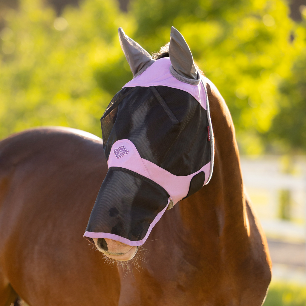 LeMieux Visor-Tek Full Fly Mask - Fondant