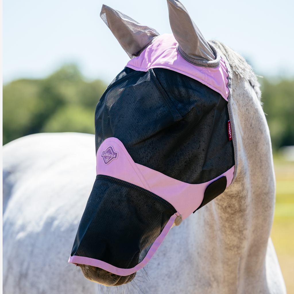 LeMieux Visor-Tek Full Fly Mask - Fondant