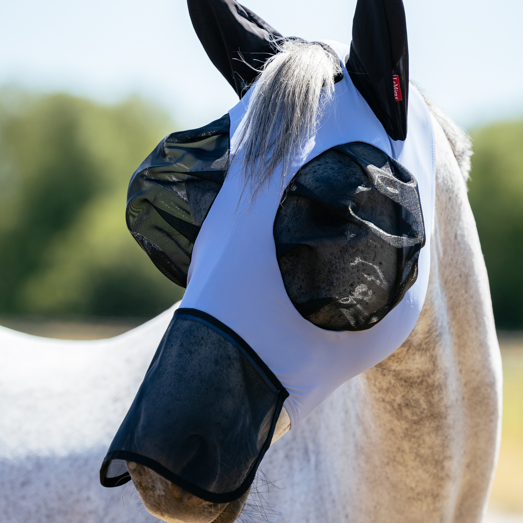 LeMieux Bug Relief Full Fly Mask - Powder Blue