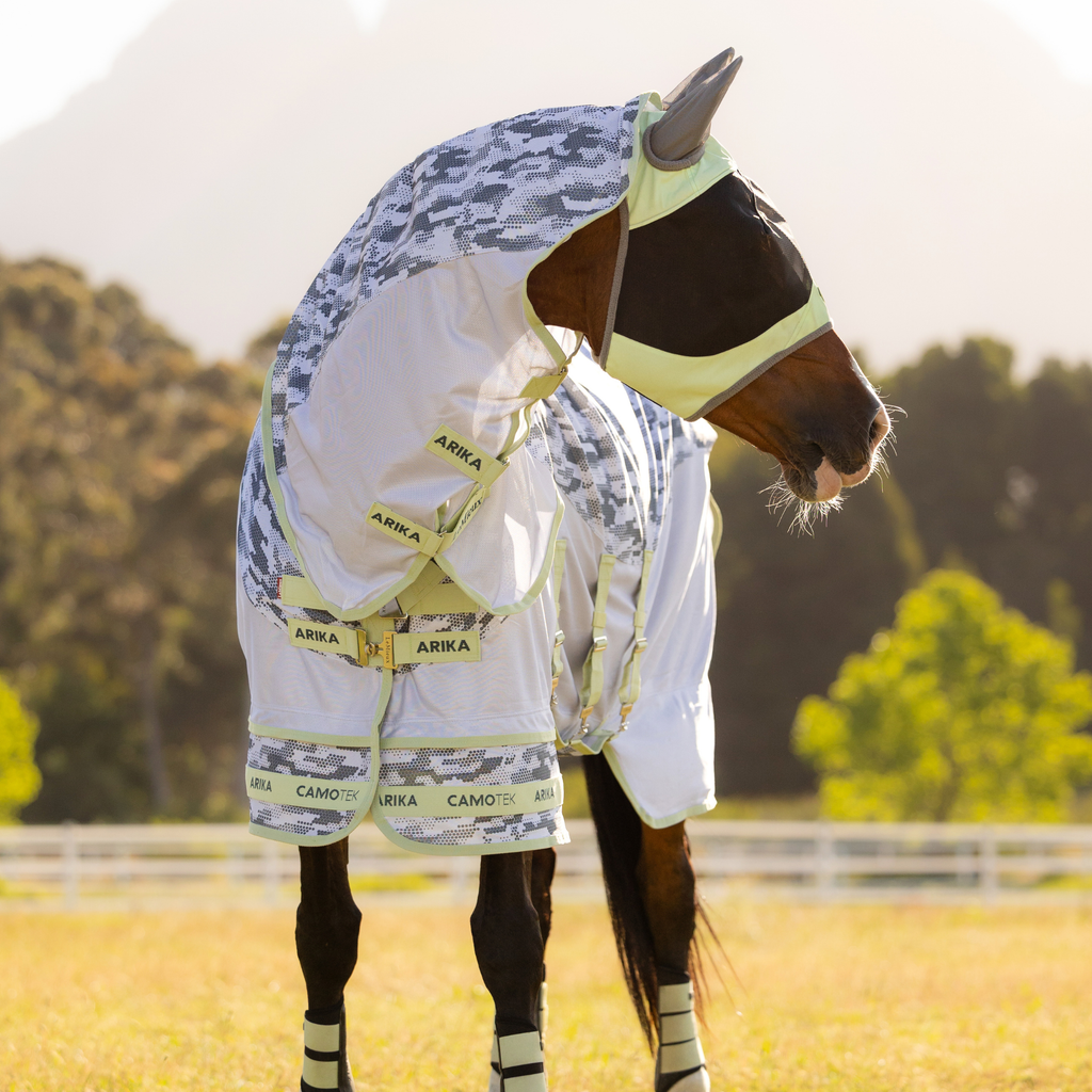 LeMieux Arika Camo-Tek Fly Rug - Macaron