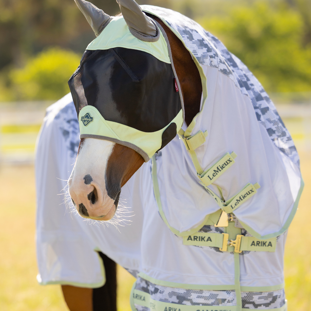 LeMieux Arika Camo-Tek Fly Rug - Macaron