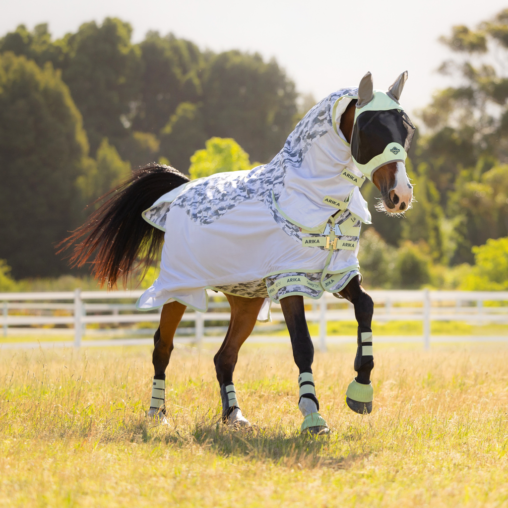 LeMieux Arika Camo-Tek Fly Rug - Macaron