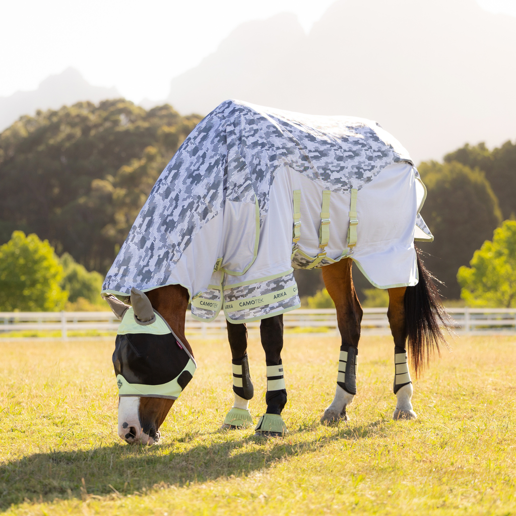 LeMieux Arika Camo-Tek Fly Rug - Macaron
