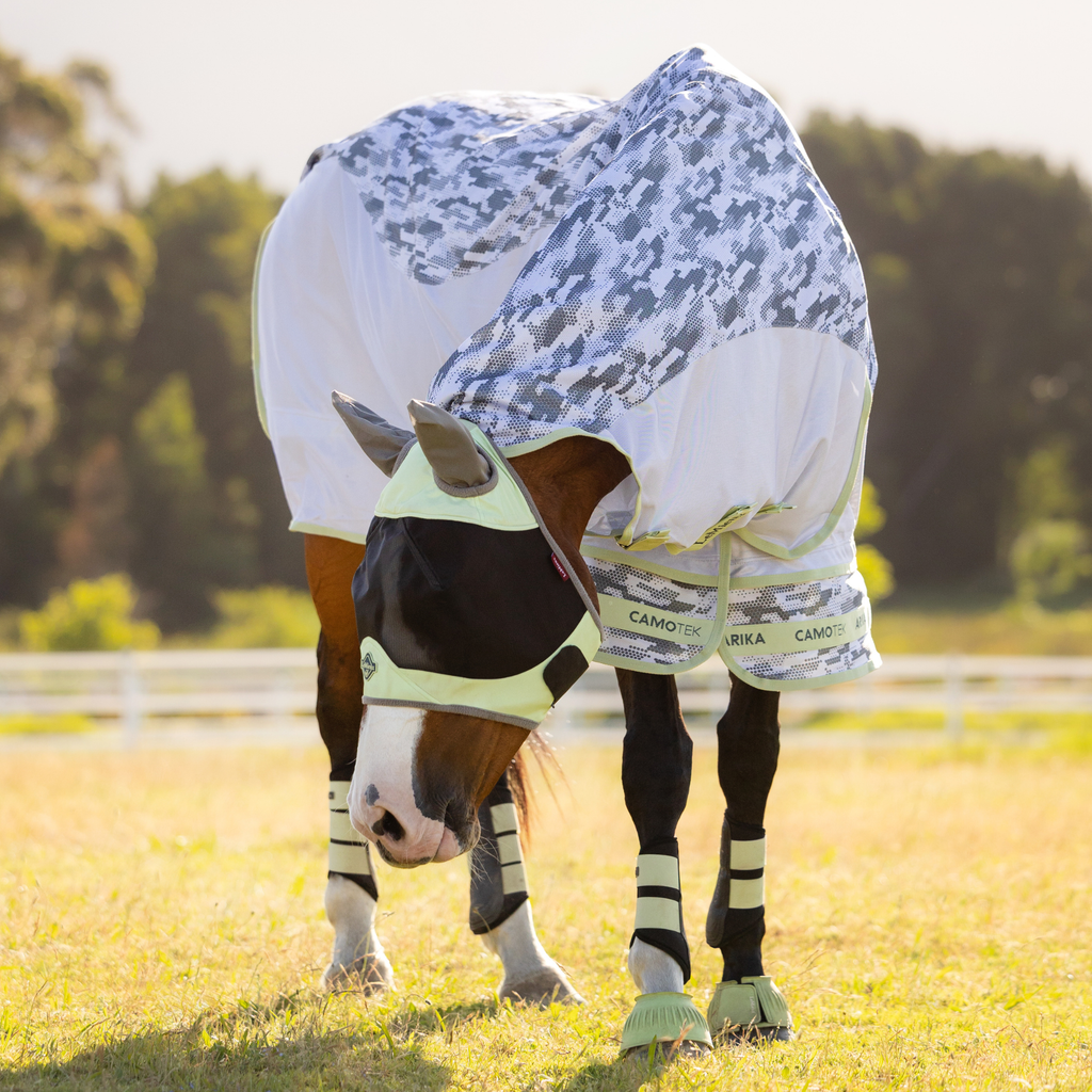 LeMieux Arika Camo-Tek Fly Rug - Macaron