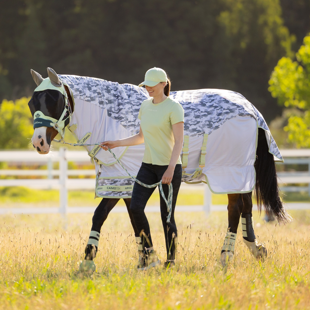 LeMieux Arika Camo-Tek Fly Rug - Macaron