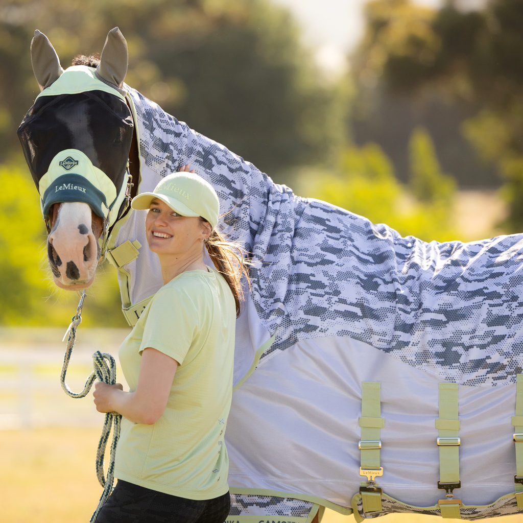 LeMieux Arika Camo-Tek Fly Rug - Macaron