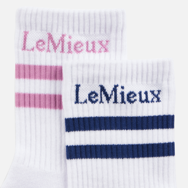 LeMieux Crew Sock 2 Pack - Shadow/Fondant