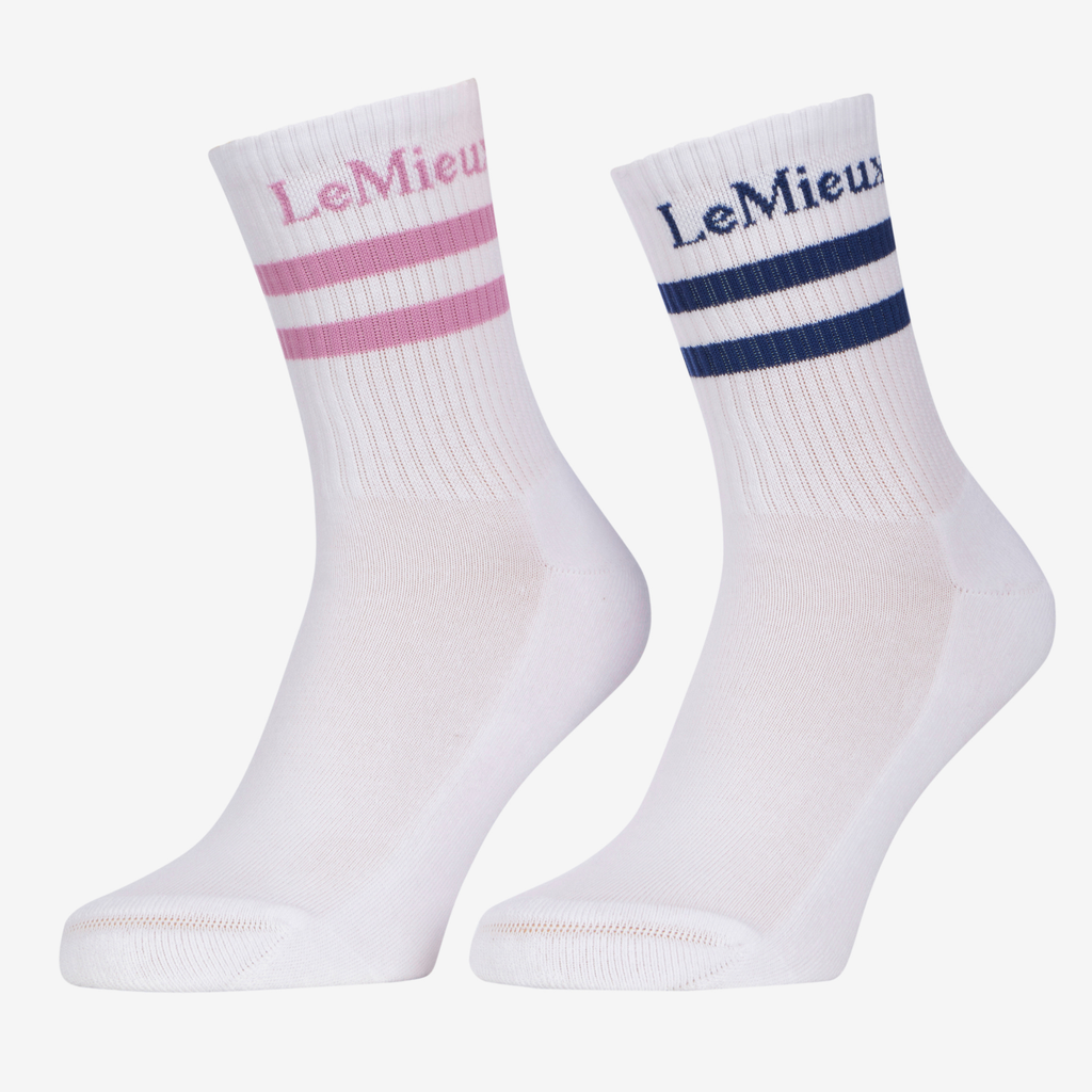 LeMieux Crew Sock 2 Pack - Shadow/Fondant