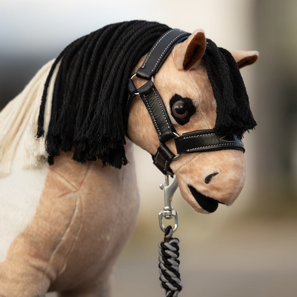 LeMieux Toy Pony Leather Headcollar and Leadrope - Black