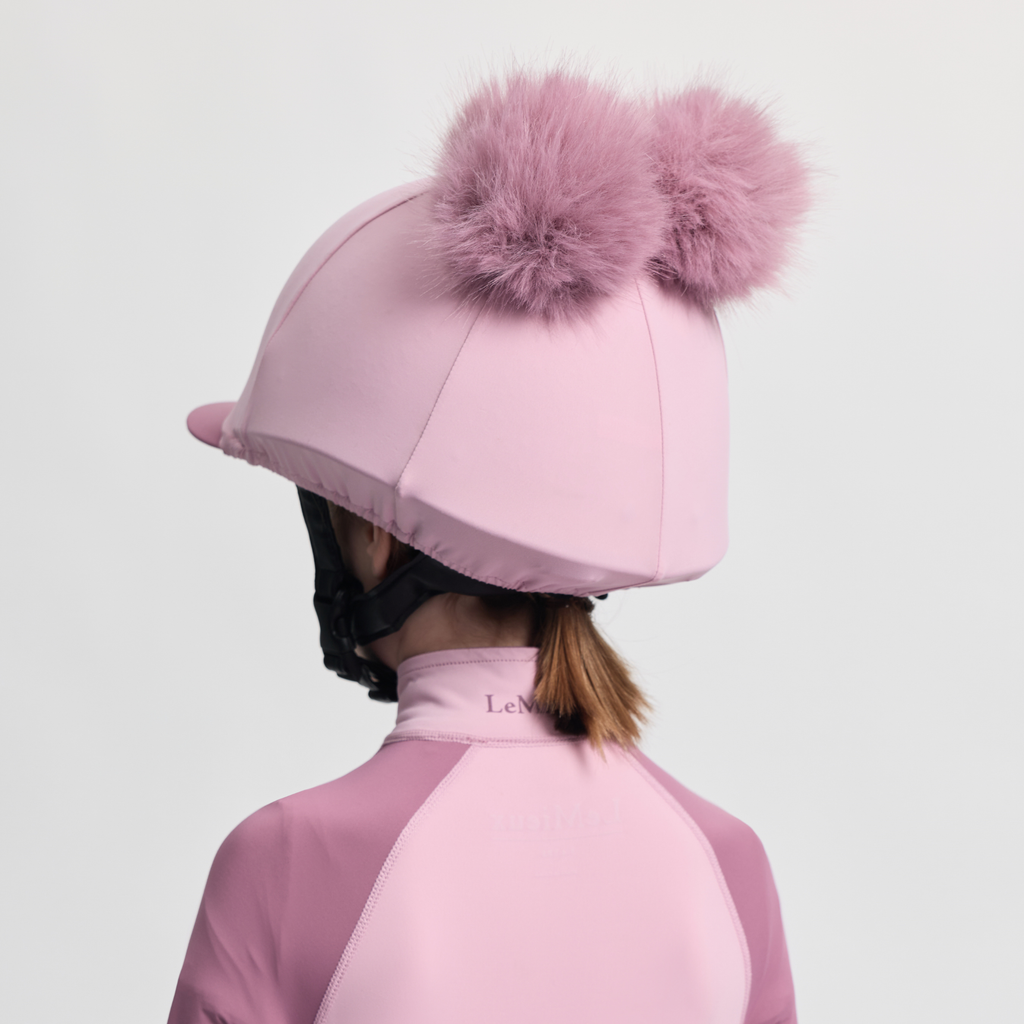 LeMieux Mini Double Pom Hat Silk - Fondant