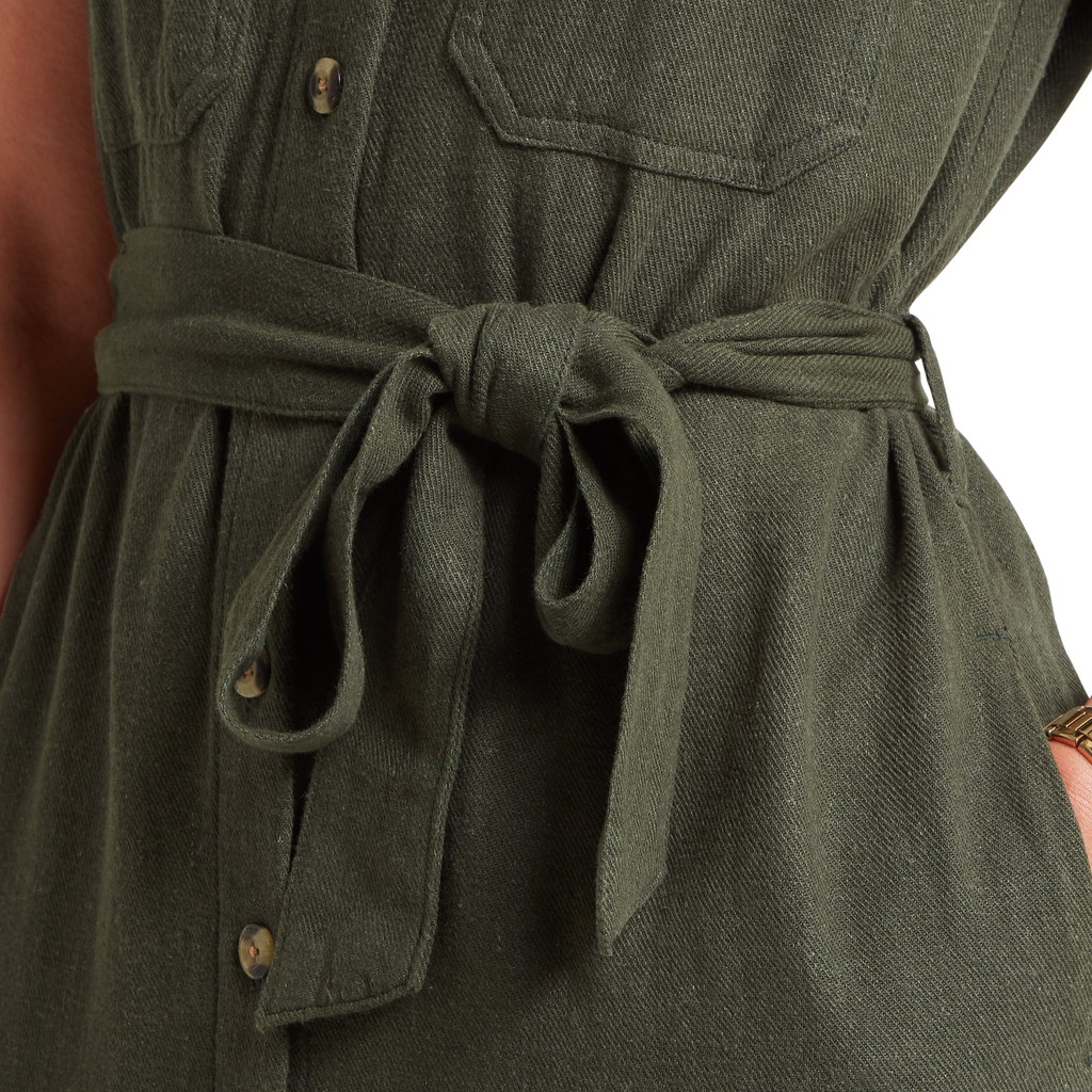 Schoffel Ladies Daisy Linen Dress - Beetle Green