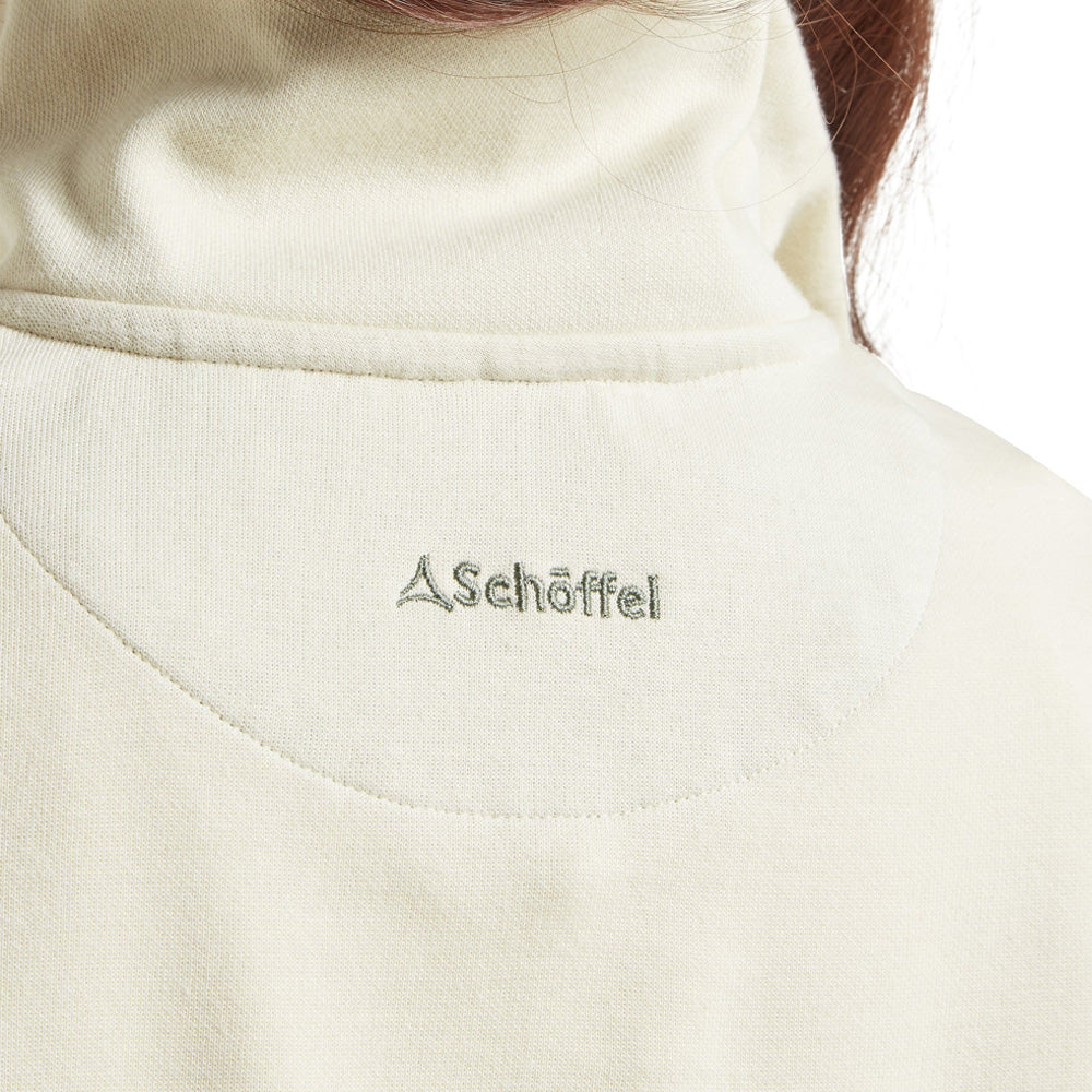 Schoffel Ladies Sandown Sweatshirt - Pale Stone/Agave Green Stripe