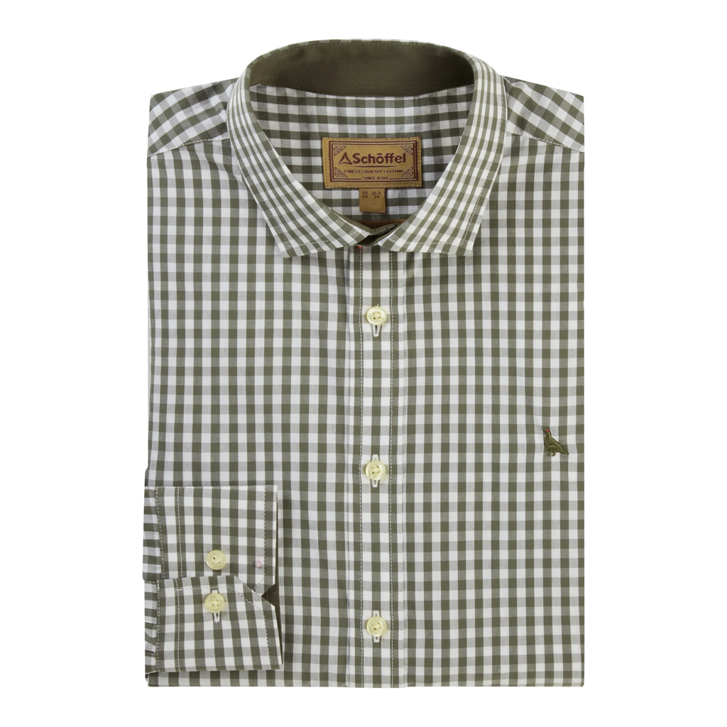 Schoffel Mens Thorpeness Shirt - Beetle Green Check
