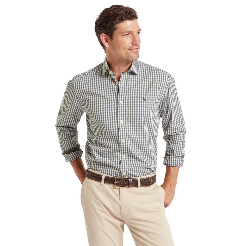 Schoffel Mens Thorpeness Shirt - Beetle Green Check