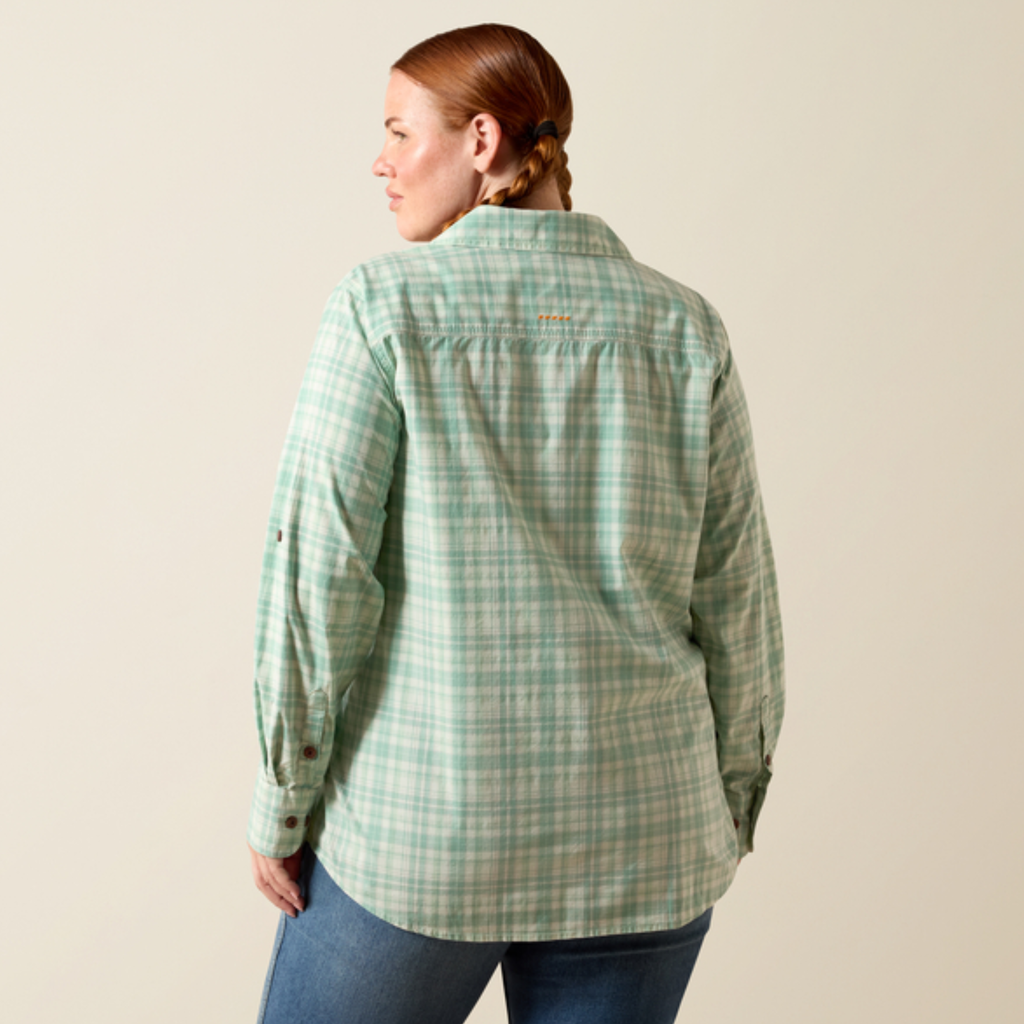 Ariat Ladies Made Tough Durastretch Work Shirt - Clearly Aqua