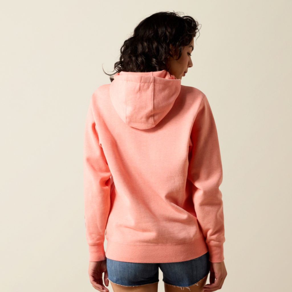 Ariat Ladies Logo 2.0 Hoodie - Peach Amber Heather