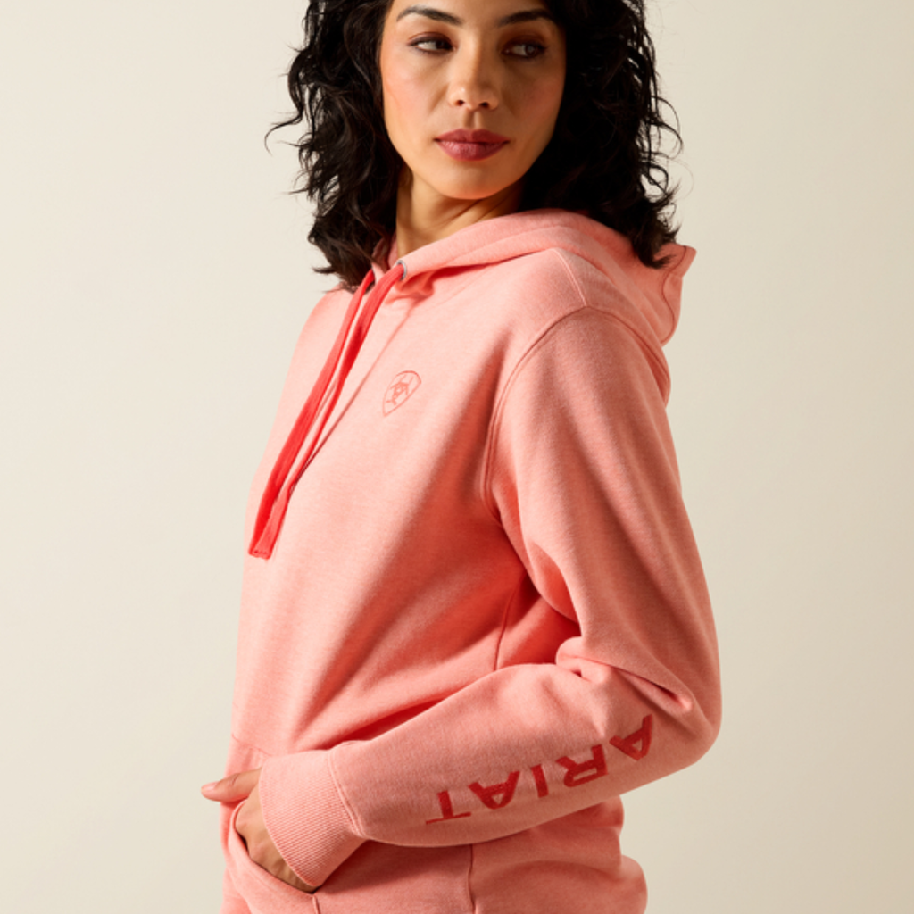 Ariat Ladies Logo 2.0 Hoodie - Peach Amber Heather