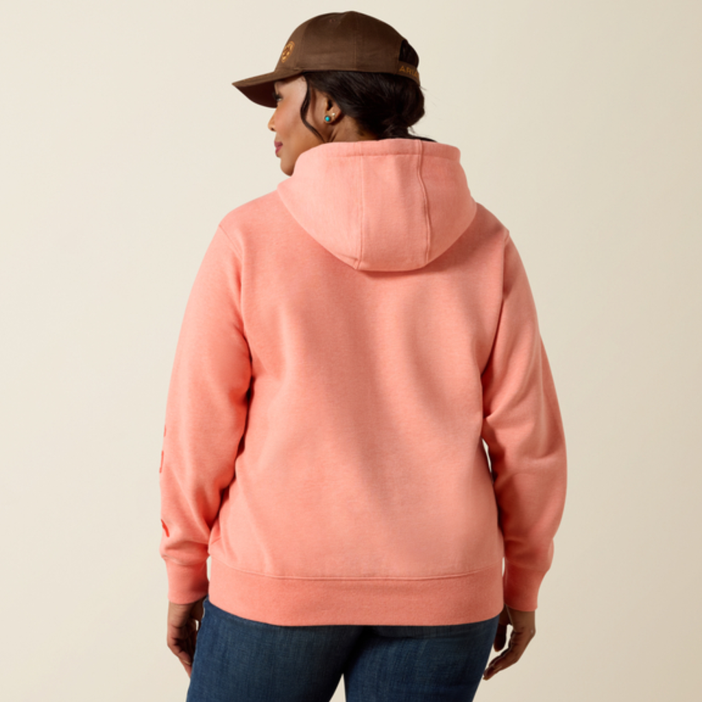 Ariat Ladies Logo 2.0 Hoodie - Peach Amber Heather
