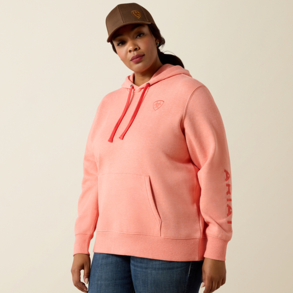 Ariat Ladies Logo 2.0 Hoodie - Peach Amber Heather