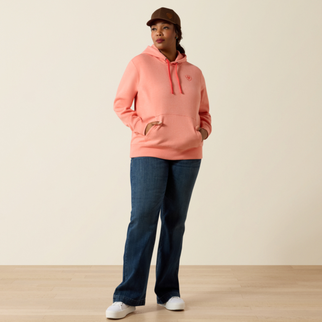 Ariat Ladies Logo 2.0 Hoodie - Peach Amber Heather