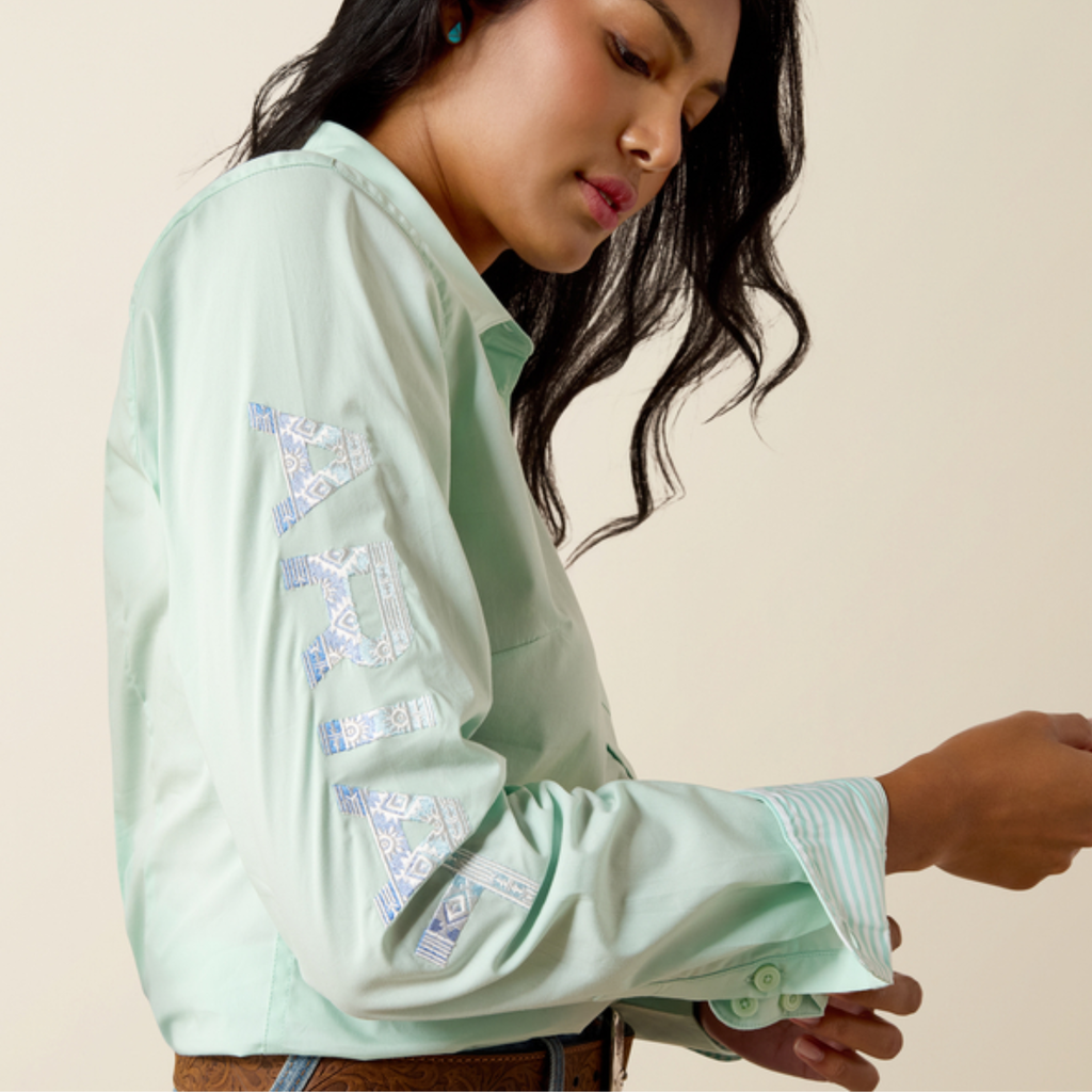 Ariat Ladies Team Kirby Shirt - Dusty Aqua