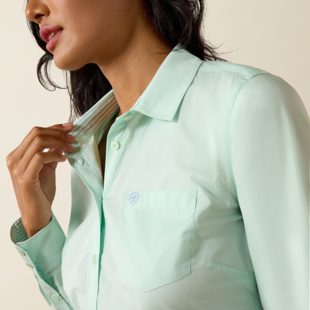 Ariat Ladies Team Kirby Shirt - Dusty Aqua