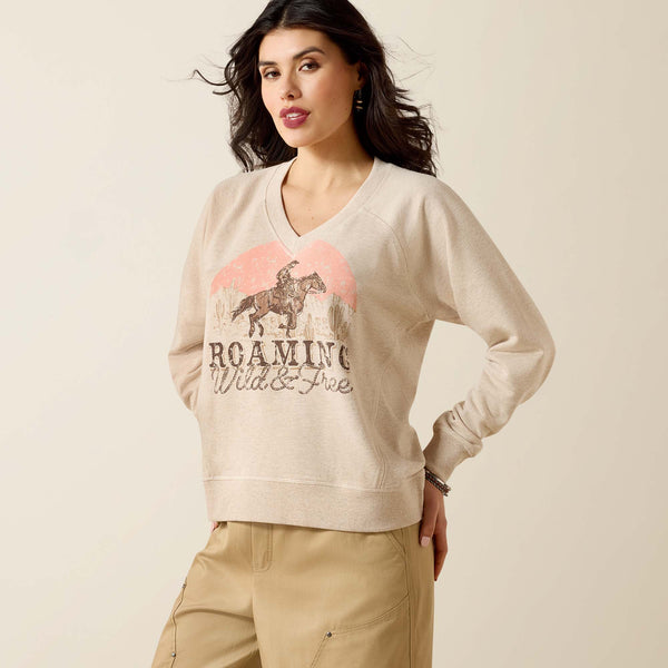 Ariat Ladies Victoria Sweatshirt - Khaki Heather