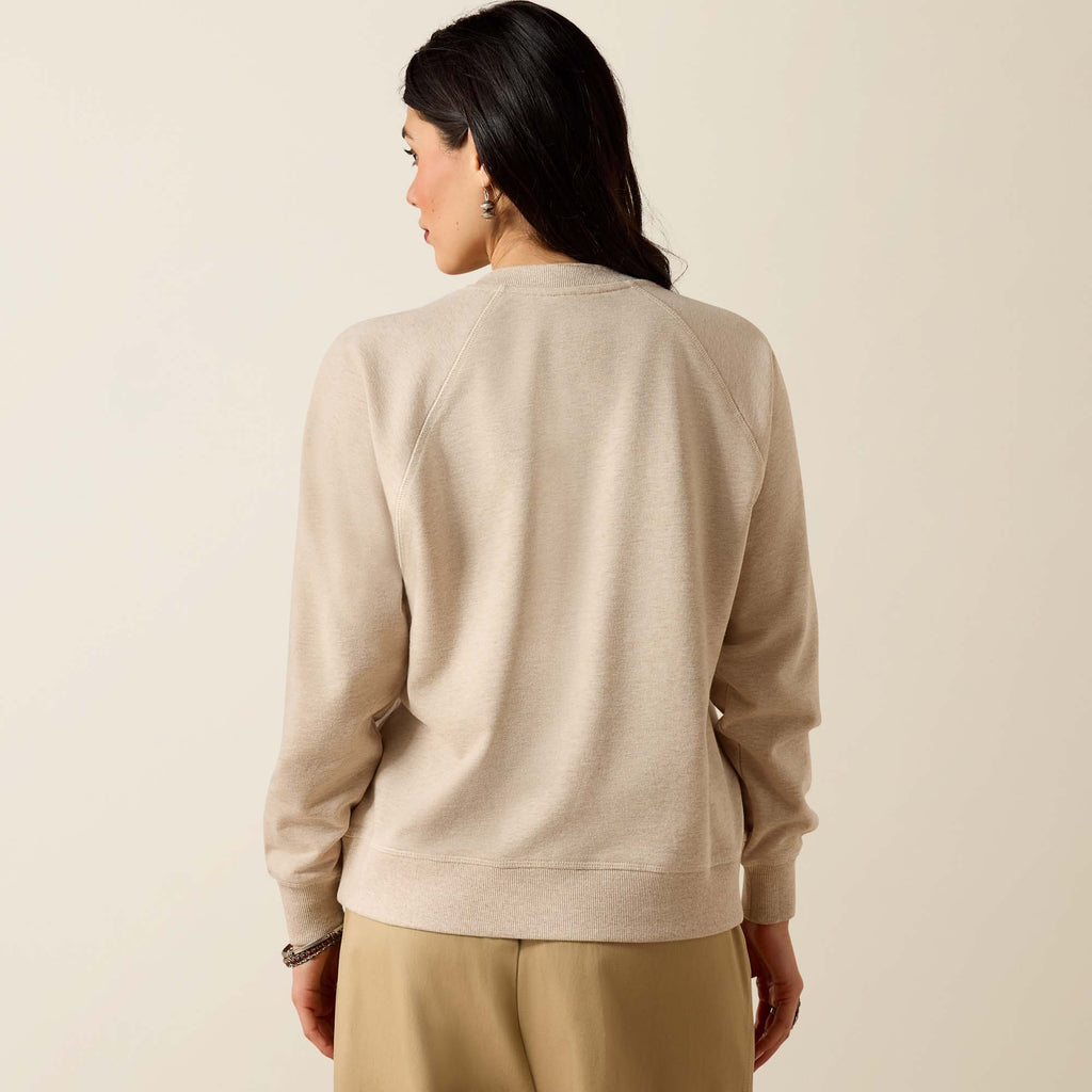 Ariat Ladies Victoria Sweatshirt - Khaki Heather