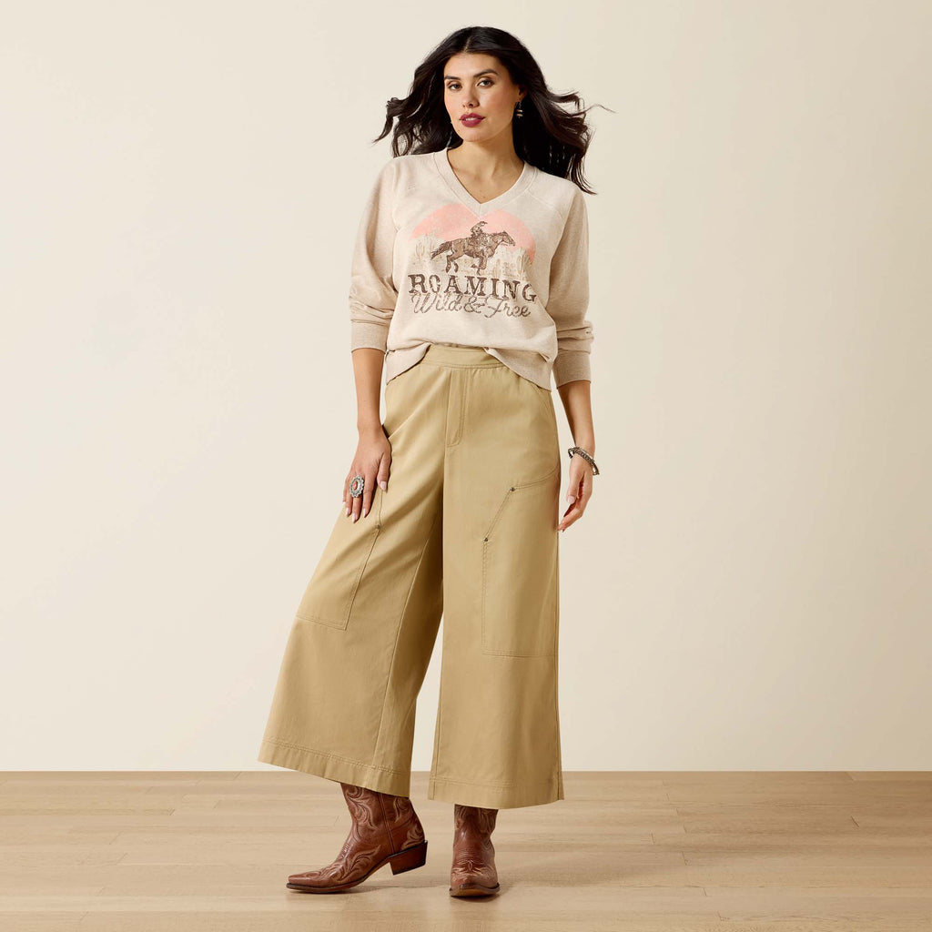 Ariat Ladies Victoria Sweatshirt - Khaki Heather