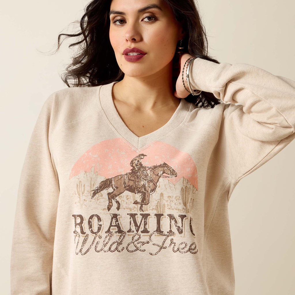 Ariat Ladies Victoria Sweatshirt - Khaki Heather