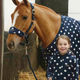 Supreme Products Dotty Fleece Head Collar and Lead Rope - Noble Navy