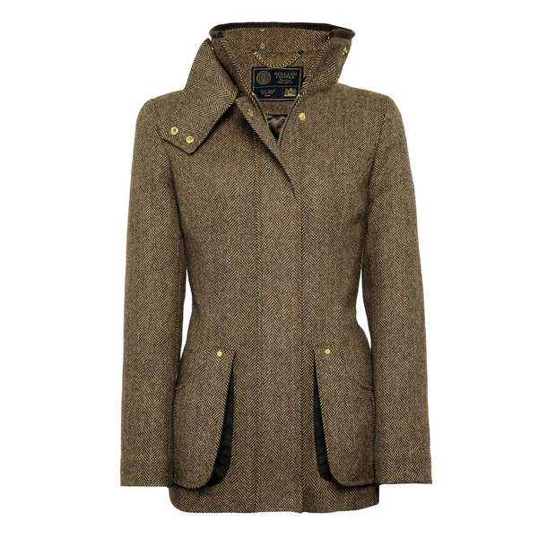 Holland Cooper Ladies Country Classic Jacket - Large Scale Brown Herringbone