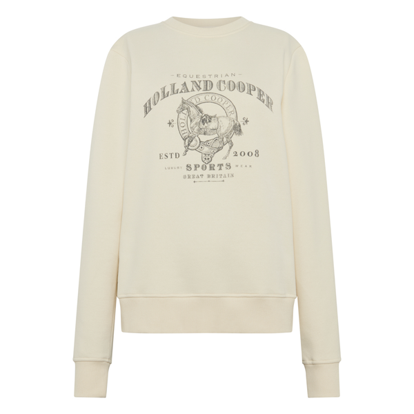 Holland Cooper Ladies Appaloosa Crew Neck Sweat - Ecru